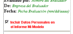 Imagen de la p�gina de Edici�n de Modelos de Informe-Datos Personales